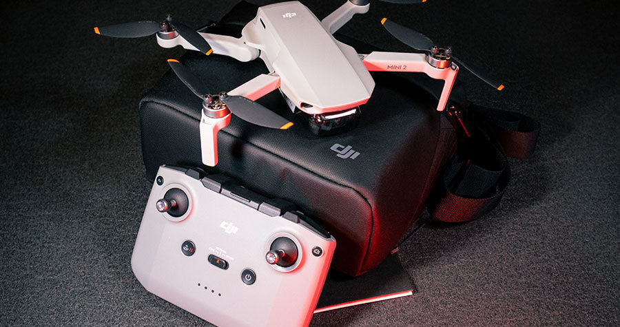 DJI drone displayed during in-store evaluation at PayMore Cumberland