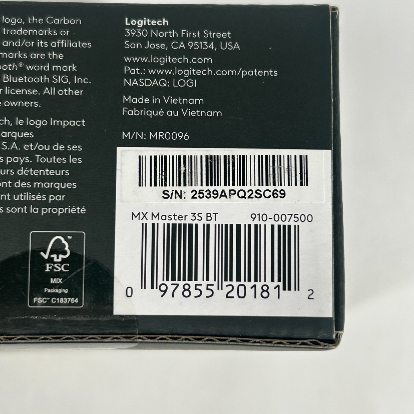 New Logitech MX Master 3S Black 960-001550 Webcam Multi-Platform