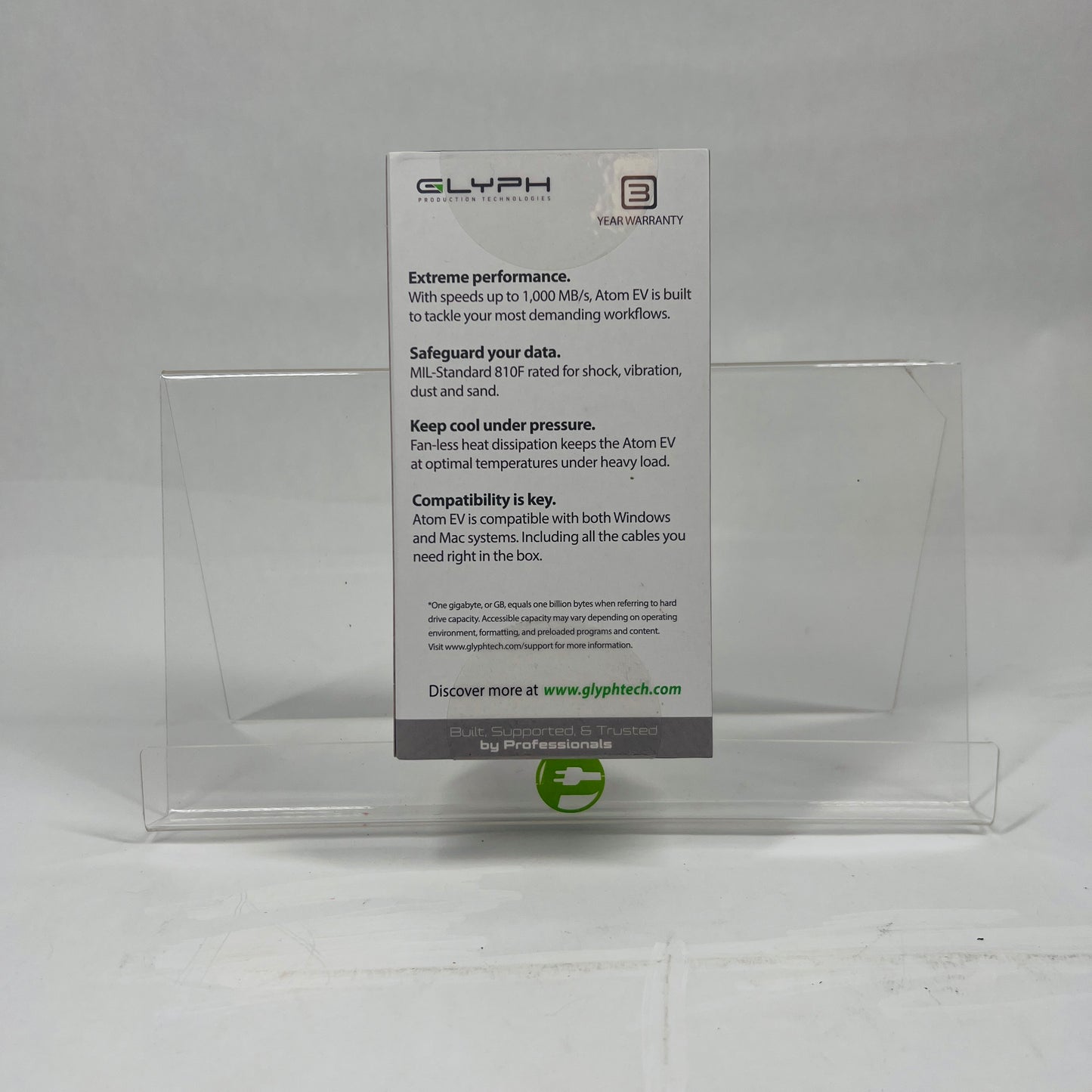 New GLYPH Portable Atom EV SSD 1TB SSD A1000EV in Box Sealed