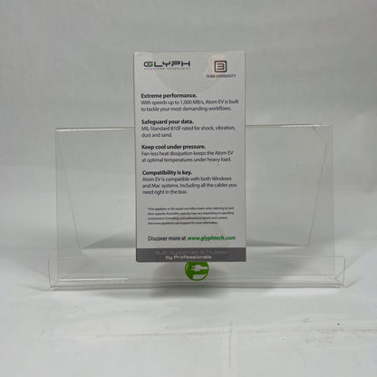 New GLYPH Portable Atom EV SSD 1TB SSD A1000EV in Box Sealed